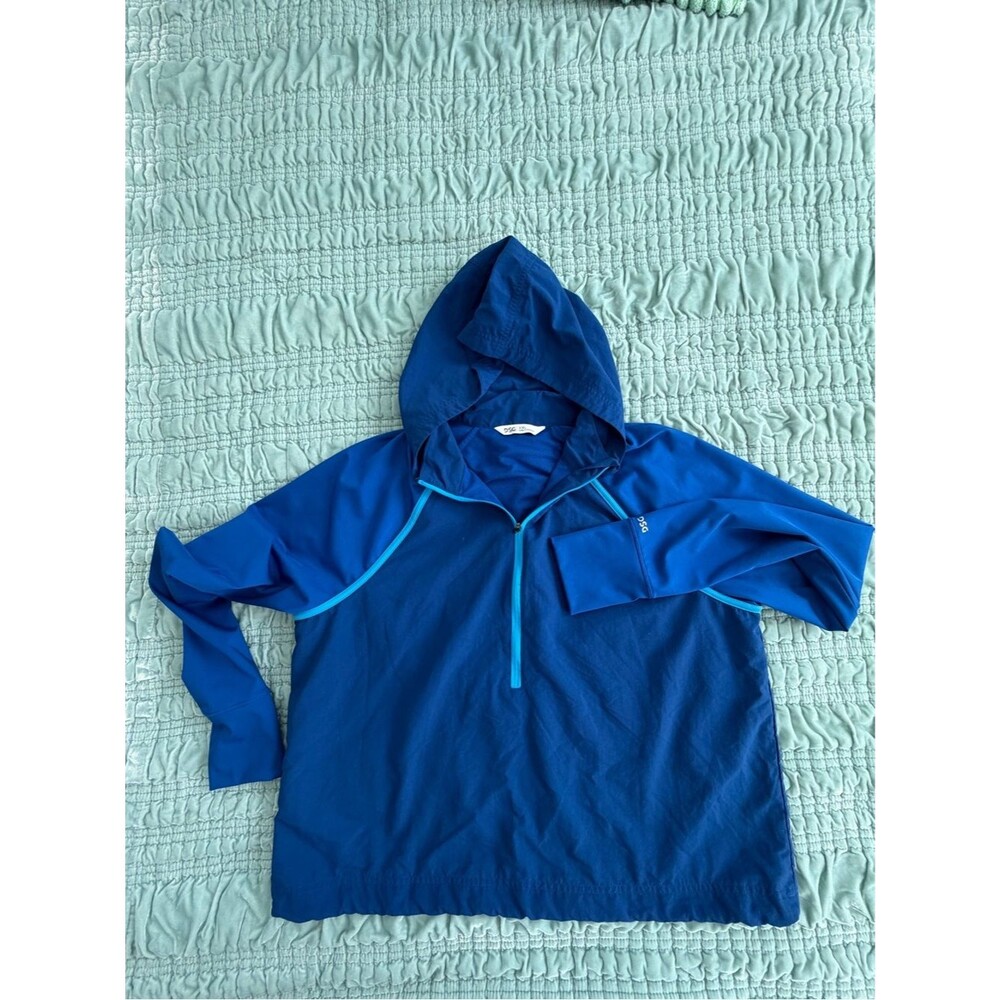 DSG Men's Hooded Windbreaker in Royal Blue with Teal Trim-XXL